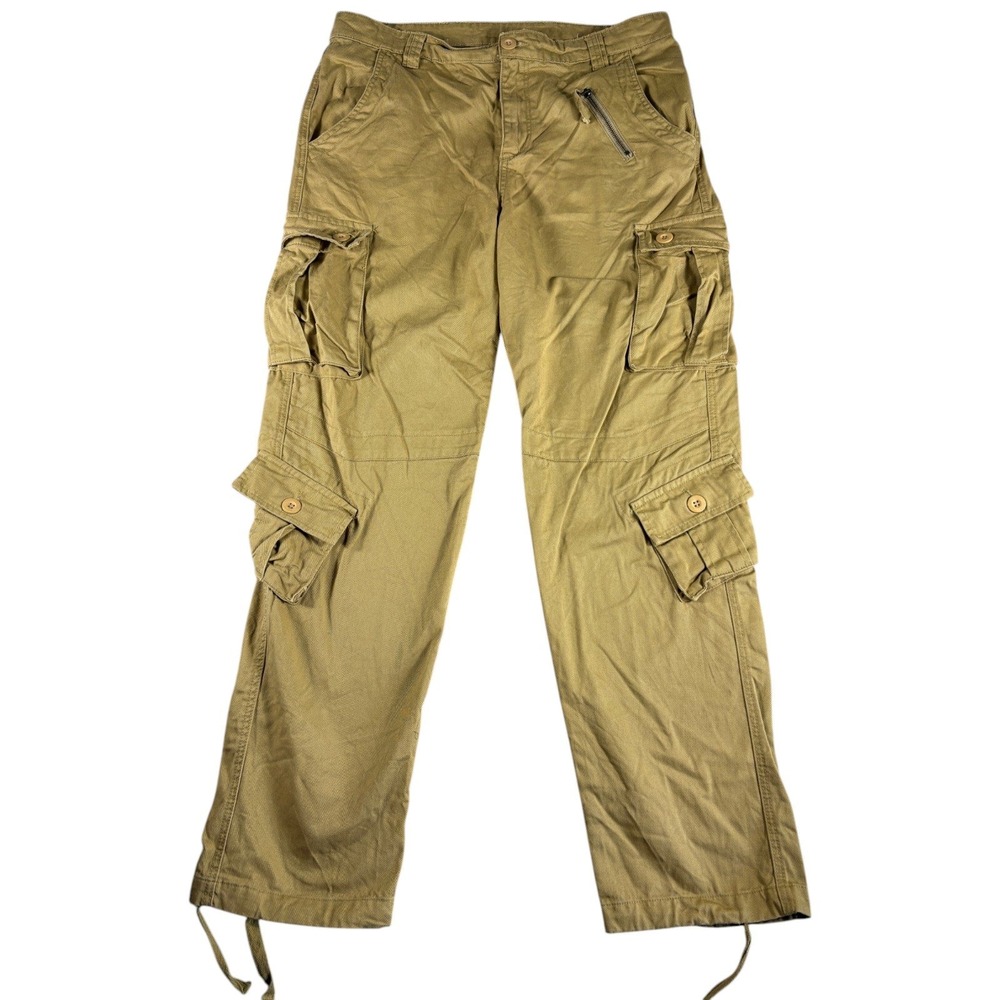 US Army Cargo Pants Mens 36 Tan Y2K Utility Casual Tactical Straight Leg Outdoor